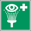 ISO Veiligheidspictogram - Oogdouche, E011, Gelamineerd polyester, 100x100mm, Oogdouche